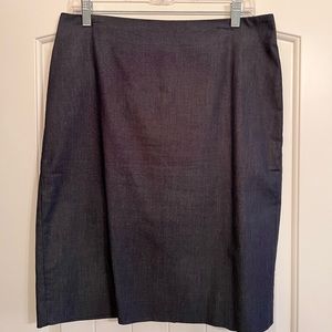 LOFT Denim color Pencil Skirt Size 10